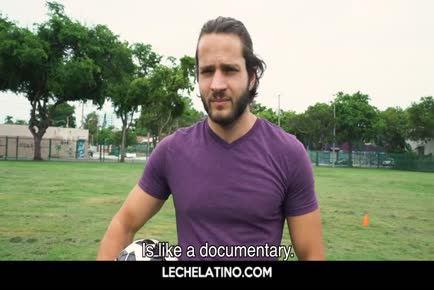 Hot Latin football player POV sucking and anal outdoor-LECHELATINO.COM